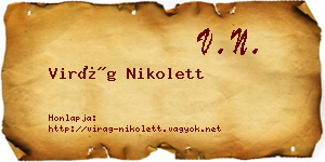 Virág Nikolett névjegykártya