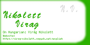 nikolett virag business card
